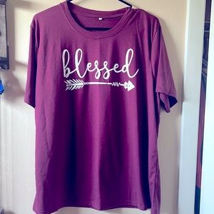 Plus size purple shirt